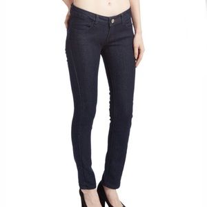 Dark Indigo Sweep-Trim Skinny Jeans, 5/6